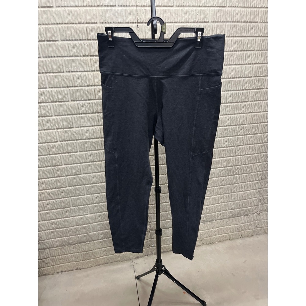Old Navy Active Bal Leggings Go-Dry High Waisted Charcoal Gray XL Side Pockets